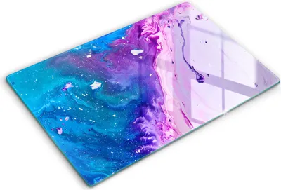 Produktbild von Glasschneideplatte - Herdabdeckplatte - 80x52 cm -Schneidebrett - Spritzschutz -Abstraktionsintinte