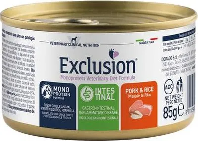 Produktbild von Exclusion Intestinal Cat Schwein & Reis 85 g Katzennassfutter