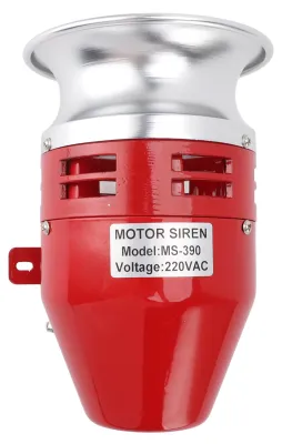Obrázek produktu pro Elektromotorová siréna, 125 dB, poháněný bzučák, akustická siréna pro domácnosti, továrny, školy, ranče, zábavní podniky, 220 V střídavého proudu, 1,0 A