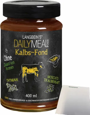Produktbild von Langbeins DailyMeal Kalbs-Fond (400ml Glas) + usy Block