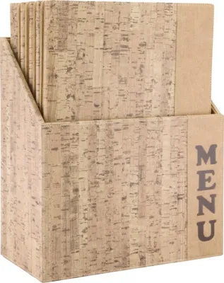 Produktbild von Speisekarten Box Design Kork Menu DIN A4 10 Stk.