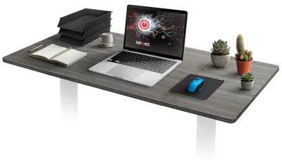 Produktbild von Duronic TT140 GY Schreibtisch | Tischplatte 140 x 60 x 1,9 cm | Schreibtischplatte für individuellen Tisch | Ideal für höhenverstellbare Workstation | Sitz-Steh-Schreibtisch für Home-Office und Büro