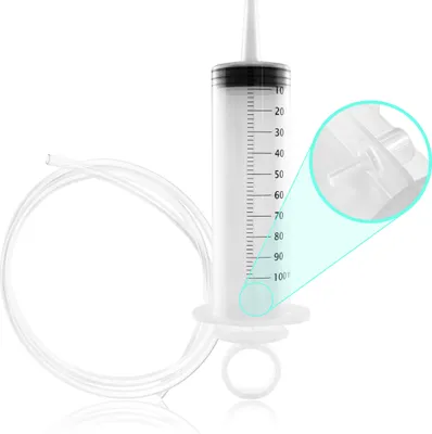 Produktbild von Großvolumen-Spritze 100ml-550ml mit 1m Schlauch – Öl, Futter, Hydrokultur