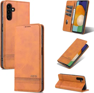 Obrázek produktu pro Kožené pouzdro Galaxy A13 5G, flipové pouzdro Wallet Case s magnetickým zavíráním a stojánkem pro Samsung Galaxy A13 5G Brown
