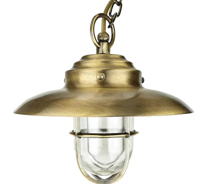 Produktbild von Pendelleuchte außen Messing massiv Maritim IP54 Außenlampe Balkon Terrasse Eingang