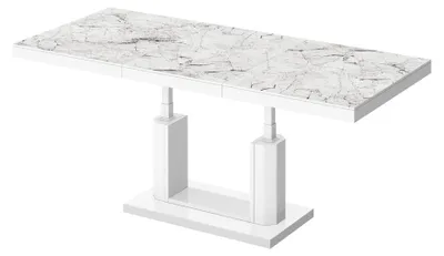 Produktbild von Design Couchtisch Tisch H-120 Hochglanz stufenlos höhenverstellbar ausziehbar Esstisch