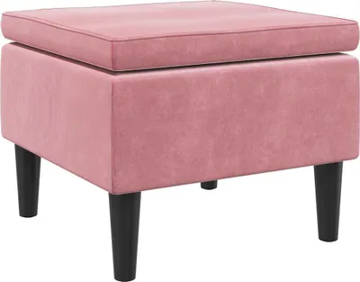 Obrázok produktu pre vidaXL Stolička s drevenými nohami Pink Velvet