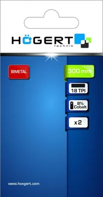 Produktbild von Högert Technik Sägeblätter für Metall, 300 mm, 24TPI, 2 Stücke, HT3S280