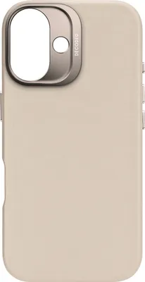 Immagine prodotto di Custodia in pelle DECODED per iPhone 16 Plus, custodia ECCO in vera pelle, compatibile con MagSafe, custodia protettiva, custodia per cellulare, beige