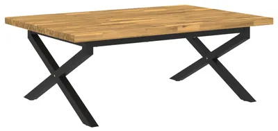 Produktbild von Quadratischer Esstisch 120 x 90 x 75 cm Massivholz Akazie Weiß