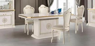Produktbild von Esszimmer Esstisch Stuhl Modern Tisch Stuhle Design Holz Essgruppen Set 5tlg.