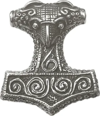 Produktbild von Schonenhammer Schmuck Anhänger 925er Silber - Thorhammer - 38x44mm
