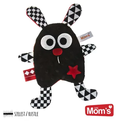 Produktbild von Mom's Care Baby Schmusetuch Stern schwarz - sensorisches Spielzeug