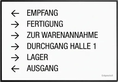 Produktbild von MADRID Black Line Wegweiser DIN A3 quer