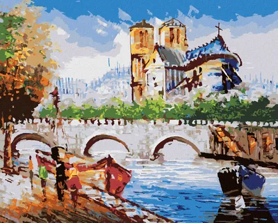 Produktbild von Zuty - Malen nach Zahlen - BLICK AUF EINE PARISER GASSE, 40x50 cm, mit Keilrahmen (bereits gespannt)