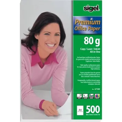 Produktbild von SIGEL LP500 Office Papier PREMIUM, weiß, 80 g/m², A4, 500 Blatt