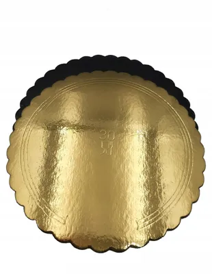 Produktbild von Cuki Alfatec Tortenunterlagen Karbiert Gold-Schwarz 30cm
