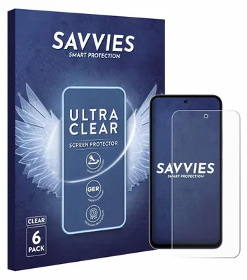 A product box for screen protectors with a phone and screen protector shown next to it.