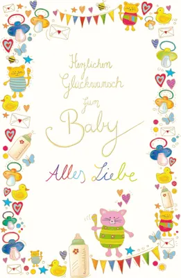 Produktbild von Geburt  Baby  Freudiges Ereignis`s Art  Glückwunschkarte im Format