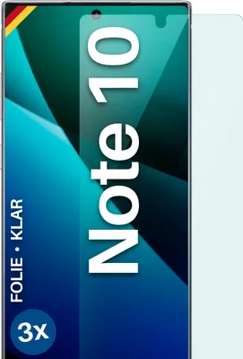 Produktbild von moex® 3x Schutzfolie kompatibel mit Samsung Galaxy Note10 - Displayschutzfolie dünn Folie, Klar