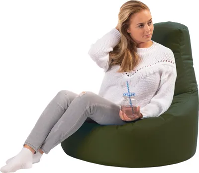 Produktbild von sunnypillow Gaming Sitzsack XXL mit Styropor Füllung Outdoor & Indoor für Kinder & Erwachsene Sitzsäcke Sitzkissen Bodenkissen viele Farben zur Auswahl Dunkelgrün