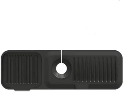 Image de Tapis de protection en silicone pour robinet de cuisine - Plateau anti-gouttes - 37 cm - Noir