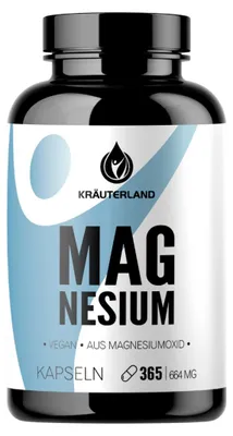 Produktbild von Kräuterland Magnesium Kapseln, vegan 365 Stück