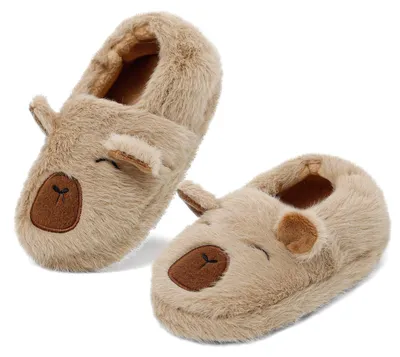 Produktbild von LACOFIA Kleinkind Mädchen Jungen Hausschuhe Kinder Winter Plüsch Pantoffeln Weic