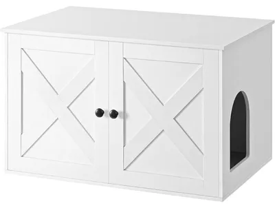 Zdjęcie produktu dla Domek dla kota PCL002W01, wymiary: 80 x 53 x 50 cm, kolor: biały