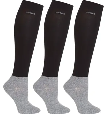 Produktbild von Schockemöhle Sports Turnierstrümpfe Show Socks 3er-Pack Reitsocken Black/Black/Black 42-46