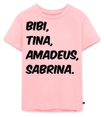 Produktbild von Spreadshirt Bibi Und Tina Amadeus Sabrina Schwarz Typographie Kinder Premium T-Shirt, 134/140 (8 Jahre), Rosa