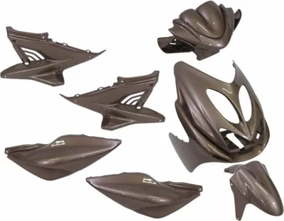 Produktbild von Zestaw 9 elementów owiewek do Yamaha Aerox, MBK Nitro - brązowy metalik