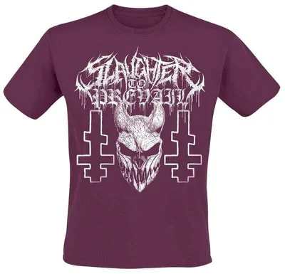 Produktbild von Slaughter To Prevail T-Shirt Herren White Mask burgund XXL
