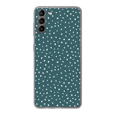 Produktbild von MuchoWow® Handyhülle Schutzhülle Hülle für Samsung Galaxy S21 Plus Polka dots - Weiß - Grün Silikon Softcase Handy Hülle - Handy-Tasche