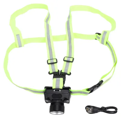 Obrázok produktu pre Vysoko viditeľné bežecké svetlo 500 lm pre bežcov IPX4 Vodotesné Nastaviteľný lúč 45° 360° reflexná vesta Nabíjateľné pre bezpečnú jazdu na bicykli vonku