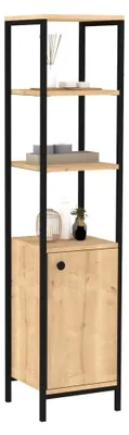 Produktbild von Sabaudia - Hochschrank, 162x34x38h cm Eiche Braun, 3 Regalböden