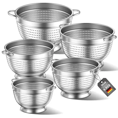 Produktbild von Set mit 3 Edelstahlsieben für den Küchengebrauch
