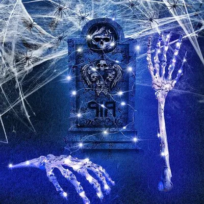 Zdjęcie produktu dla Dekoracja na Halloween z tworzywa sztucznego, świecąca, do dekoracji zewnętrznej, tworząca świąteczną atmosferę.
