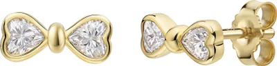 Produktbild von Celesta Gold Ohrstecker 375 Gelbgold Zirkonia 375/- Gold 0,4cm gelb Zirkonia weiß 371320929-2