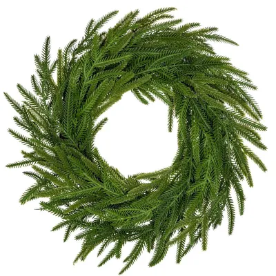 Zdjęcie produktu dla Sztuczny wieniec adwentowy, 40 cm, zielony. Wieniec stołowy, wieniec do zawieszenia na ścianie, dekoracja drzwi, świąteczny wieniec