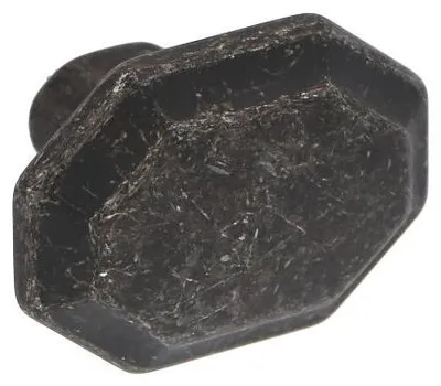 Obrázek produktu pro Kovová úchytka na nábytek, materiál zamak, průměr 38 mm x 25 mm, barva: vintage černá. Sada 25 kusů