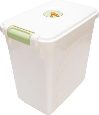 Obrázok produktu pre Kontajner na skladovanie ryže Damp Proof vzduchotesný zahustený PP ryžový kôš s vekom na múku obilnín Čistá farba 15 kg / 33,1 lb