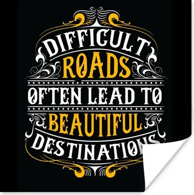 Produktbild von MuchoWow® Poster Motivation - Retro - Zitat 30x30 cm - Wandposter - Printing