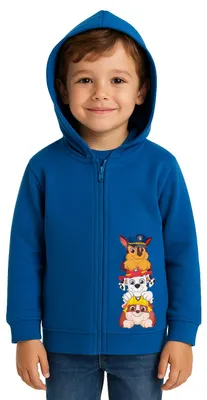 Produktbild von Paw Patrol Sweatjacke für Jungen - Kinder Kapuzenpullover mit Reißverschluss Hoodie Blau 98-104