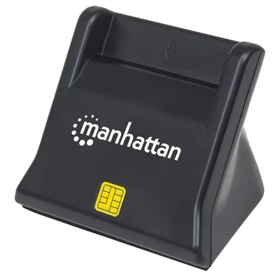 Produktbild von MANHATTAN USB2.0-Smartcard/SIM-Kartenlesegerät mit Standfuß