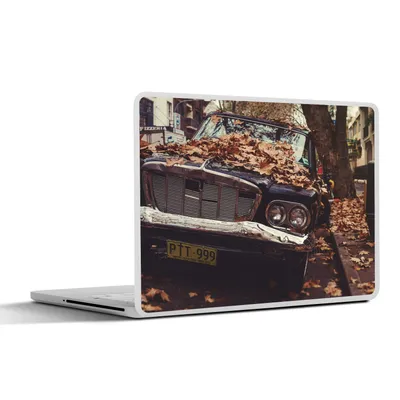 Produktbild von MuchoWow® Laptop Aufkleber Sticker Cover Auto - Herbstblätter - Landleben 30x21 cm - Sticker für Laptop - Selbstklebend
