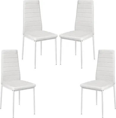 Produktbild von Esszimmerstühle 4-er SET, Kunstleder Weiß