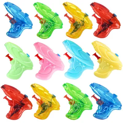 Image de Mini pistolets à eau, lot de 12, de couleurs variées, pour enfants, jouets pour l'été et le jardin