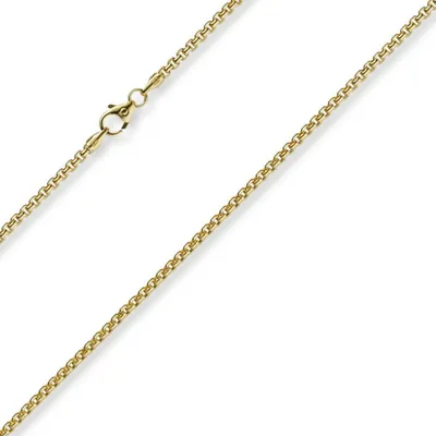 Produktbild von 2mm Venezianerkette rund 750 Gold Gelbgold Kette Collier Halskette 55cm Damen