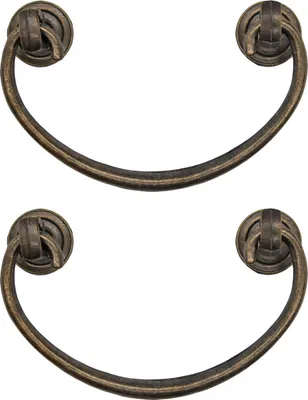 Produktbild von 'FUXXER® - 2x Antike Möbel-Griffe klappbar, Schubladen-Griffe, Schrank-Griffe, Klappgriffe für Truhen'